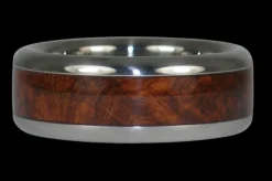 Amboina Wood Titanium Ring Band