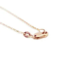 Bermuda Wavy Diamond Bar Necklace Rose Gold