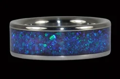 Black Lab Opal Titanium Ring