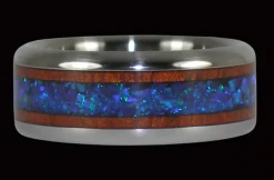 Black Lab Opal Titanium Ring