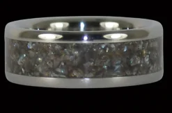 Black Pearl Titanium Ring