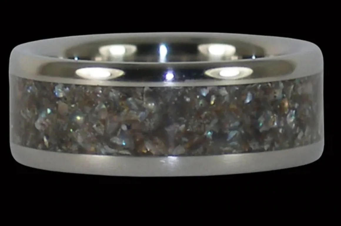 Black Pearl Titanium Ring