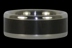 Black Wood Titanium Ring Band