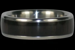 Black Wood Titanium Ring Band