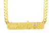 Custom Nameplate Gold Necklace