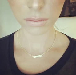 Custom Nameplate Gold Necklace