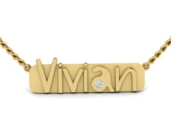 Custom Nameplate Necklace 1.4MM Chain