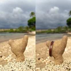 Dark Koa Narrow Hawaii Titanium Ring