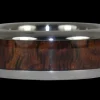 Dark Koa Wood Inlay Titanium Ring Band
