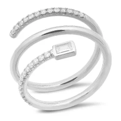 Diamond Spiral Ring
