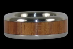 Hawaiian Fire Koa Titanium Ring Band