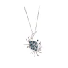 14k Crab Pendant with 11 Blue Diamonds
