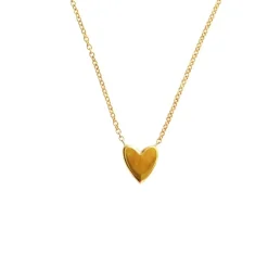 18K Gold Heart Necklace