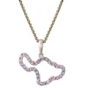 14k "Maui" Pendant with 30 Pink Sapphires