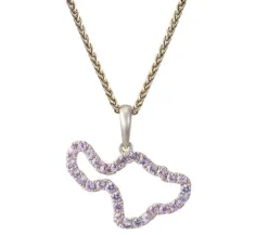 14k "Maui" Pendant with 30 Pink Sapphires