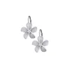 14k 11mm Plumeria Earrings with Diamonds