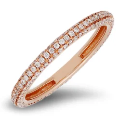 18K rose gold band with 0.49 CT diamonds