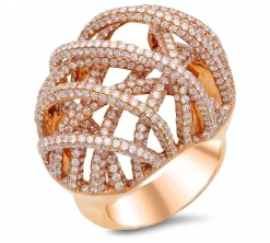 18K rose gold ring with 5.13 CT diamonds