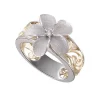14k 2/tone Chandelier Plumeria Ring