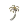 14k 2/tone 30mm Single Palm Tree Pendant with 75 Diamonds