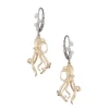 14k 2/tone Octopus Earring with 12 Diamonds