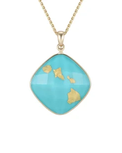 18k Treasure Island Large Hawaiian Island Pendant