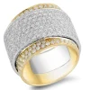 18K white and yellow gold ring with 3.39 CT diamonds