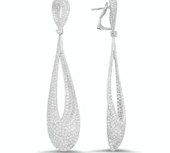18K white gold earrings with 8.99 CT diamonds