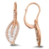 18K yellow gold earrings with 0.53 CT diamonds and 0.71 CT baguette diamonds