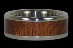 Kiawe Wood Hawaii Titanium Ring