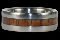 Koa Wood Titanium Ring