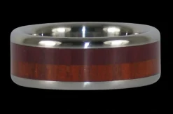 Light and Dark Koa Wood Titanium Ring