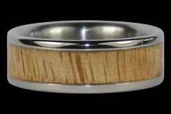 Mango Wood Titanium Ring Band