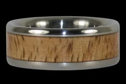 Mango Wood Titanium Ring Band
