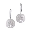 15mm 14k Sand Dollar Earring with 10 diamonds