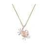 18mm 14k 2/tone Crab Pendant with 2 Diamonds