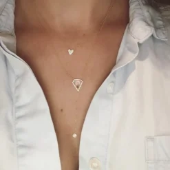 Pavè Diamond Heart Necklace