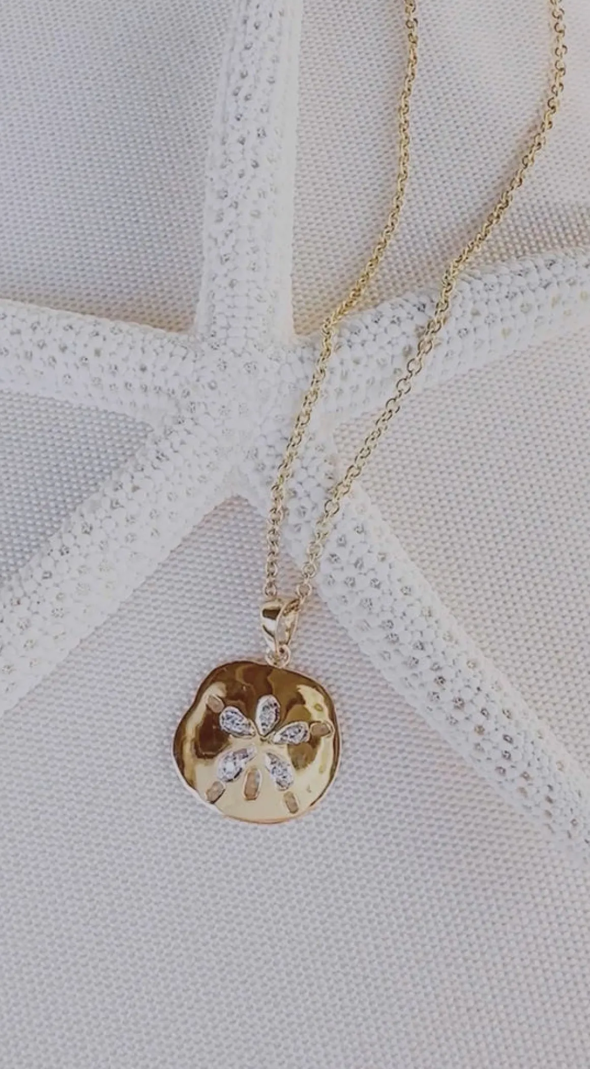 Radiant Sand Dollar Pendant Necklace