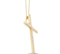 Signature Diamond Cross Necklace (Medium)