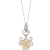 2/tone 14k Chandelier Plumeria Diamond Pendant
