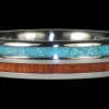 Turquoise and Koa Titanium Ring Band