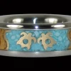 Two Turtles Titanium Ring
