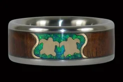Two Turtles Titanium Ring