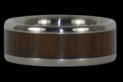 Walnut Titanium Ring Band