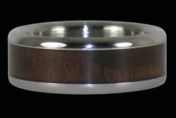Walnut Titanium Ring Band