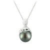 White Gold Octopus Pendant With 11mm Tahitian Pearl & Diamonds
