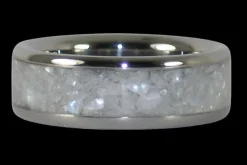 White Pearl Hawaii Titanium Ring